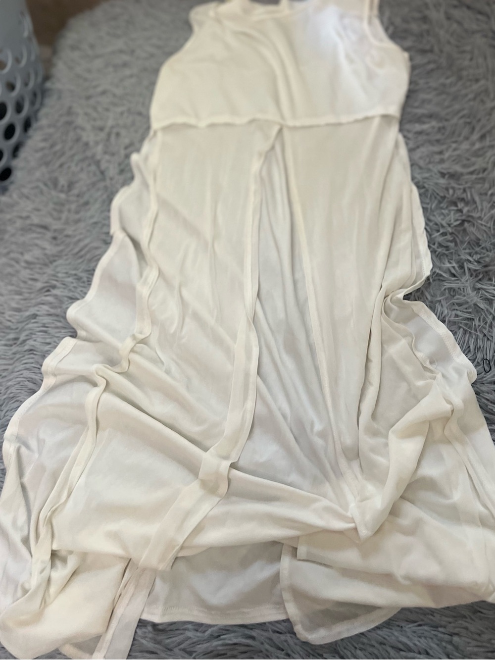 💐3/30 Lightweight Ivory Sleeveless Maxi cover top